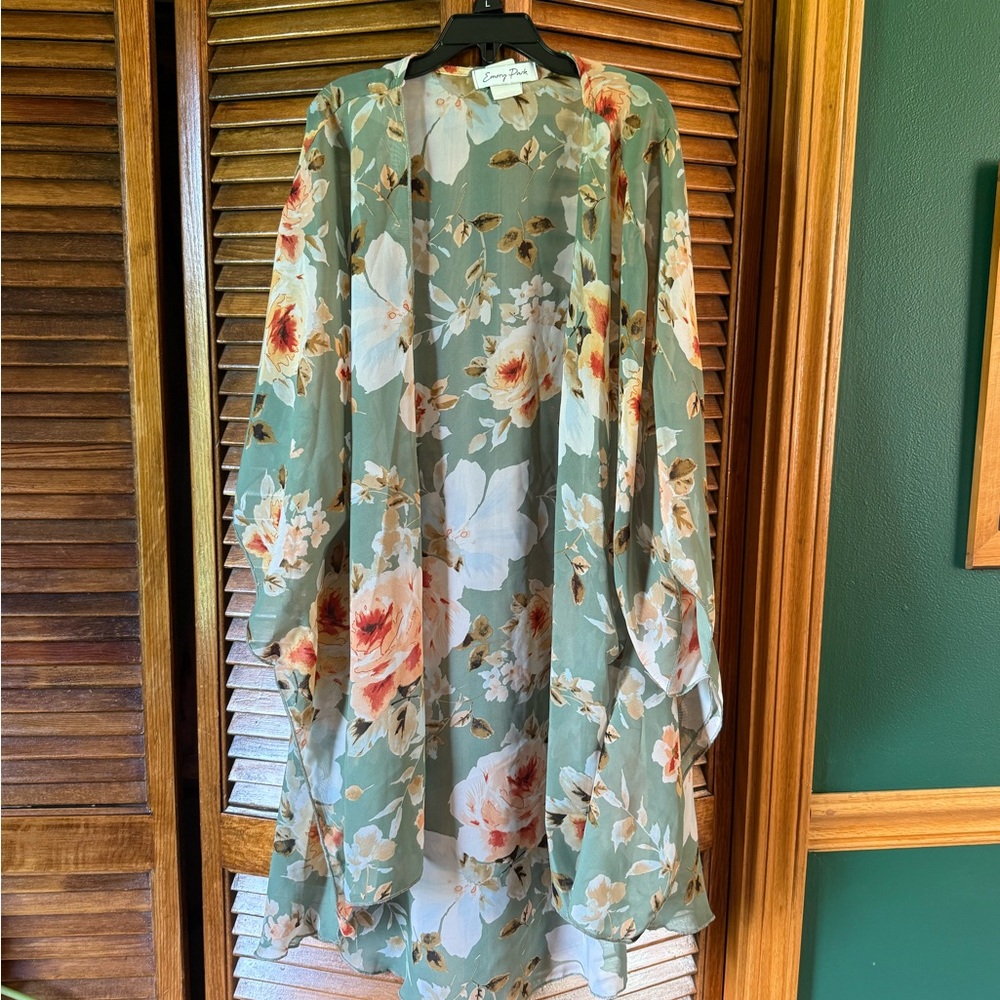 Emory Park Floral Sheer Kimono